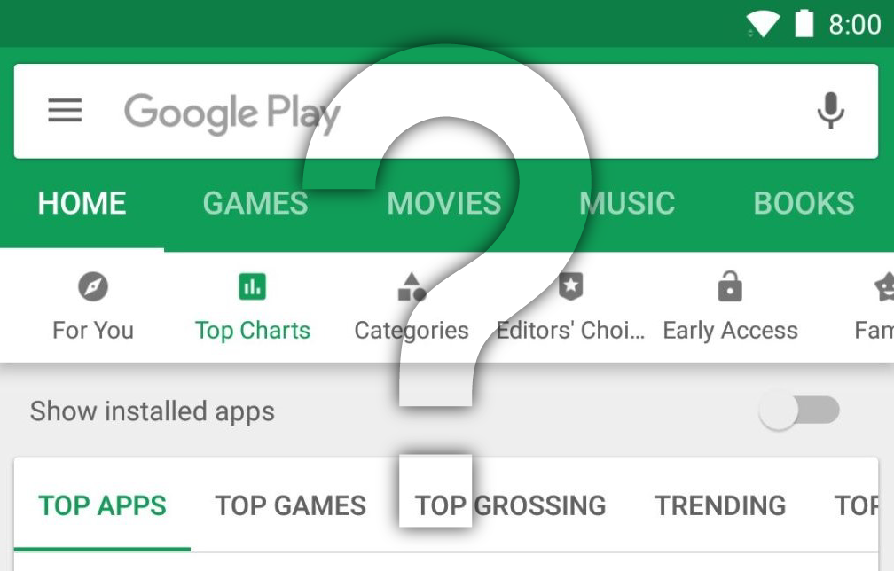 Unübersichtliche neue Navigation im Google Play Store 4