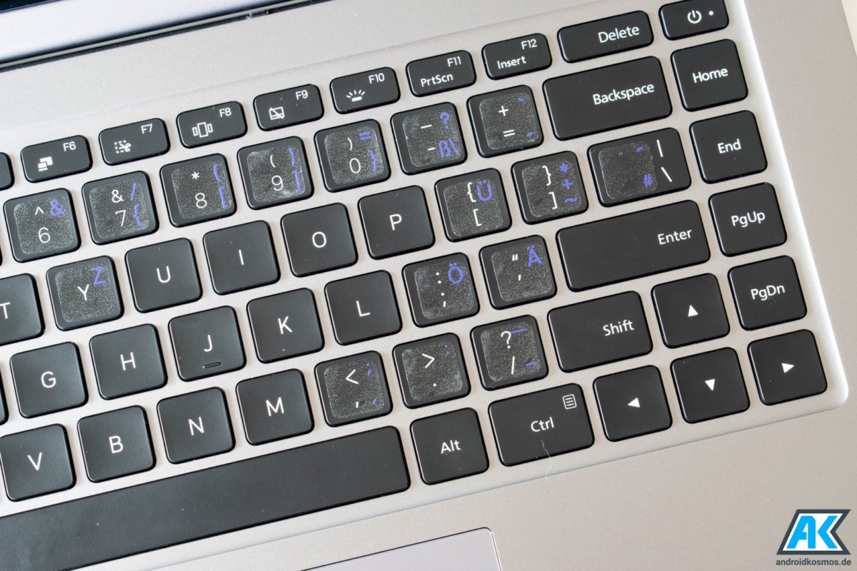 Xiaomi Mi Notebook Pro und Mi Air mit Tastaturaufkleber verwenden 9